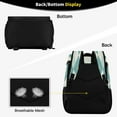 thumbnail image 5 of 36 Can Capacity Insulated Backpack Cooler Lunch Bag for Picnics, Camping Light Teal Argyle, 5 of 7