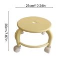thumbnail image 3 of EGNMCR Swivel-Wheel Stool Home Plastic Casters Low Stool Living Room Movable Seat Plastic St ool, 3 of 6