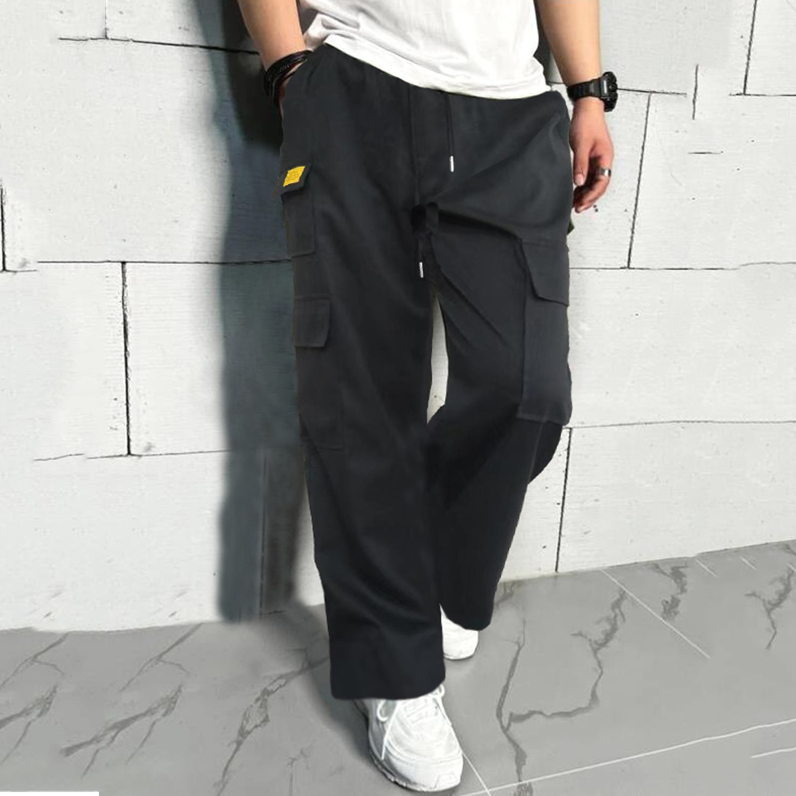 Dtydtpe cargo pants Men's Sweatpants Pockets Lightweight Exercise Pants Running Workout Sports
