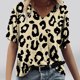 thumbnail image 1 of ICHUANYI Clearance Women's Fashion Casual Spring Summer Short Sleeve V-Neck Blouses &(Pink, S) ICHUANYI WER2023081011696, 1 of 4