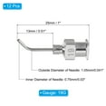 thumbnail image 2 of 12 Pcs 19G 0.51 Inch Bent Blunt Tip Dispensing Needle with Lure Lock for Refilling Liquid Adhesives, 2 of 6