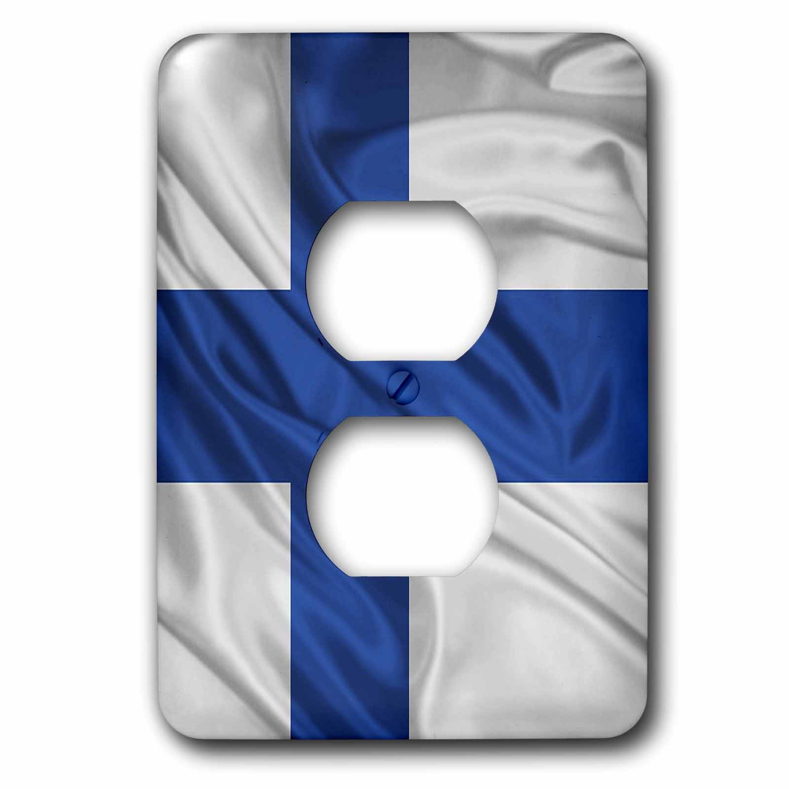 3dRose lsp_28247_6 Two Plug Outlet Cover with Finland Flag 3dRose lsp_28247_6 Two Plug Outlet Cover with Finland Flag