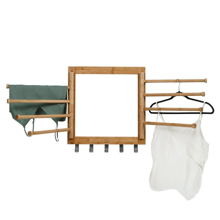 Wall mounted wooden online drying rack