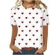 thumbnail image 1 of Camisetas Casuales de Manga Corta con Cuello de Tripulación Impresa de San Valentín Tee Gráfica Ligera Top 95% Poliéster 5% Elastano para el Uso Diario, Camiseta de Moda Cómoda, 1 of 8