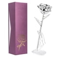 thumbnail image 2 of Rosa chapada en oro ANGGREK colección de flores artificiales regalo decoración bodas San Valentín, 2 of 8