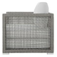 thumbnail image 6 of Modern Contemporary Urban Design Outdoor Patio Balcony Garden Furniture Lounge Chair Armchair, Rattan Wicker, Grey Gray White, 6 of 6