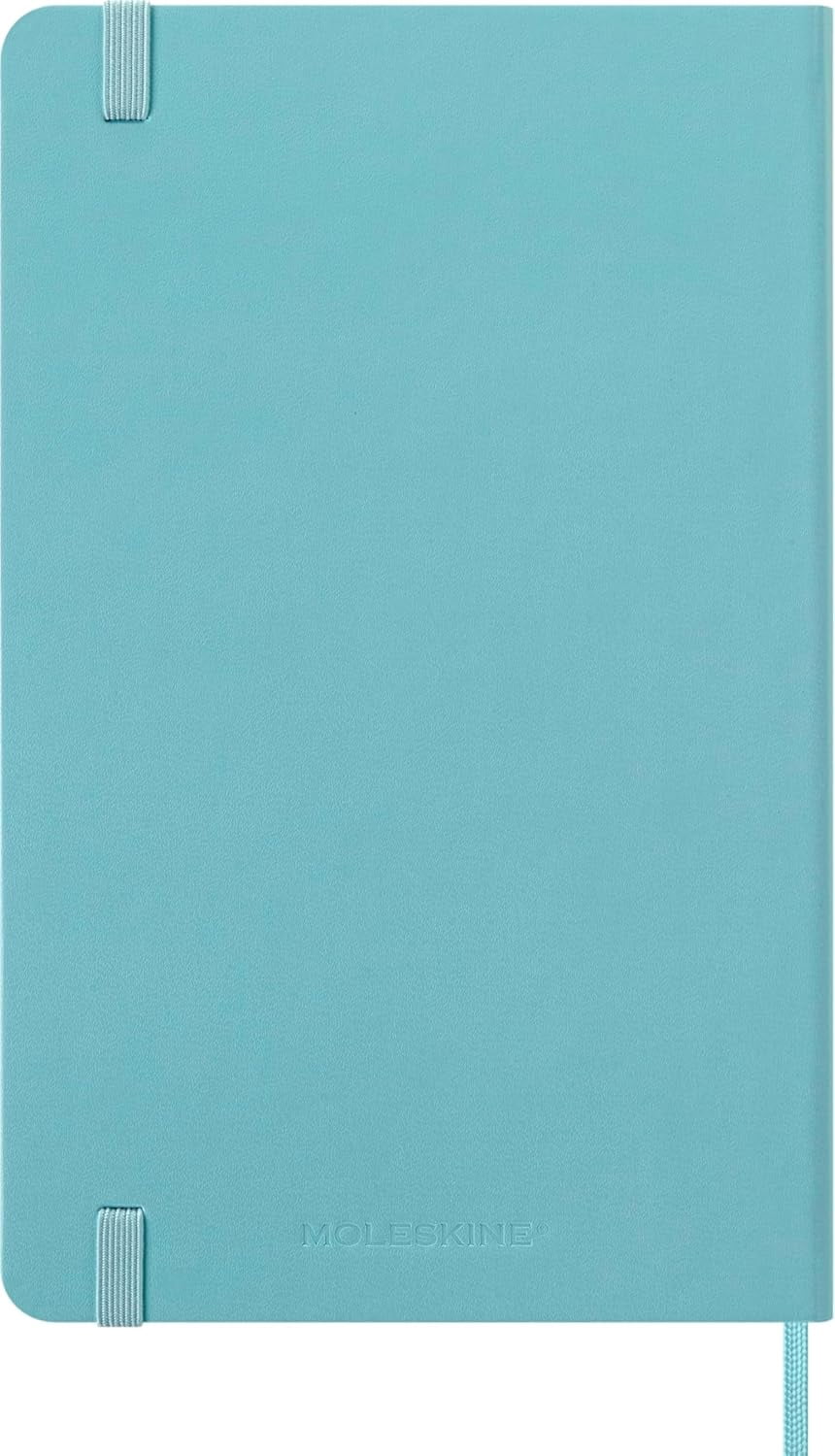 Moleskine Classic 18 Month 2025-2026 Weekly Planner, Hard Cover, Large (5" x 8.25"), Aquamarine, 208 pages