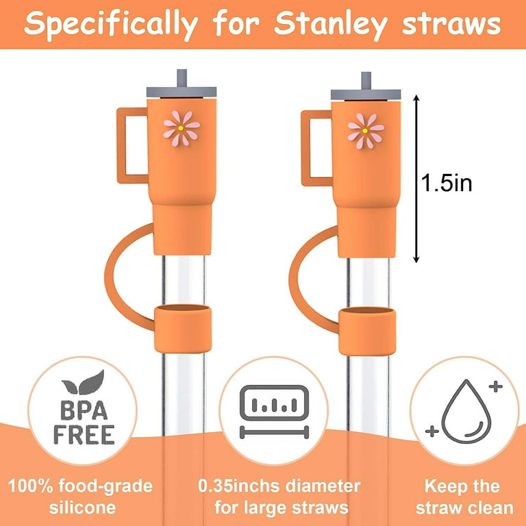 5Pcs practical straw topper for Stanley Cup, Silicone Straw Topper