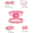 thumbnail image 3 of Rhinestone Dog Collar for Small Medium Dogs Pink  Dog Collar for Girl Female Dogs Flower Puppy Collar for Summer Spring Wedding Puppy Necklace Girl Dog Collar, 3 of 6