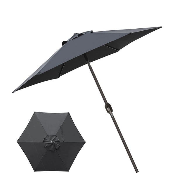 Bearachild Toldo de repuesto de 8 piezas de 2,7 m, sombrilla, cubierta para sombrilla, impermeable, exterior, terraza, jardín, cubierta, Jardín y Patio negro Bearachild HA005237-02