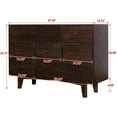 thumbnail image 2 of 8 Drawer Dresser for Bedroom, Mid Century Modern Dresser, Chest of Drawers, Farmhouse Bedroom Furniture, Clothes Storage Closet Organizer Cabinets, Dresser for Nursery, Auburn Color, 2 of 14