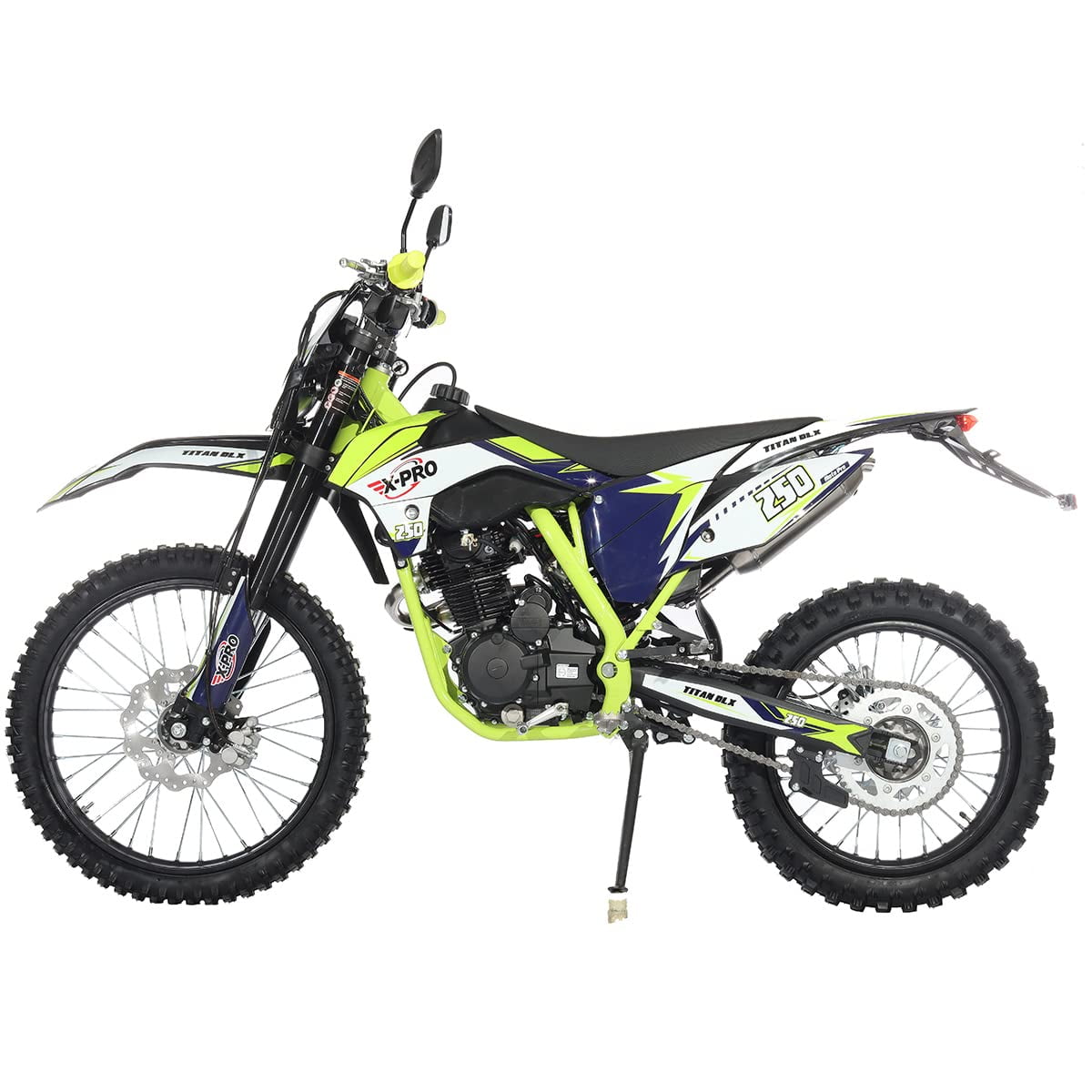 X-Pro Brand New Titan Dlx 250cc Dirt Bike, All Lights and 5 Manual Transmission, Kick/E-Start