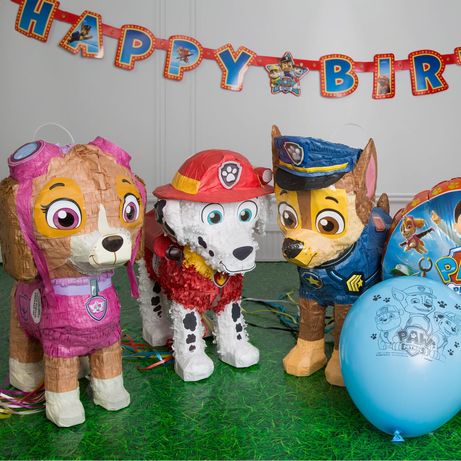 Chase PAW Patrol Pinata, Pull String, 15 x 18in 
