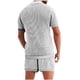 thumbnail image 3 of Conjunto de Traje para Hombre Malla Respirable de Dos Piezas, Hueco Casual Delgado Pantalones Cortos de Manga Corta para Al Aire Libre, 3 of 7