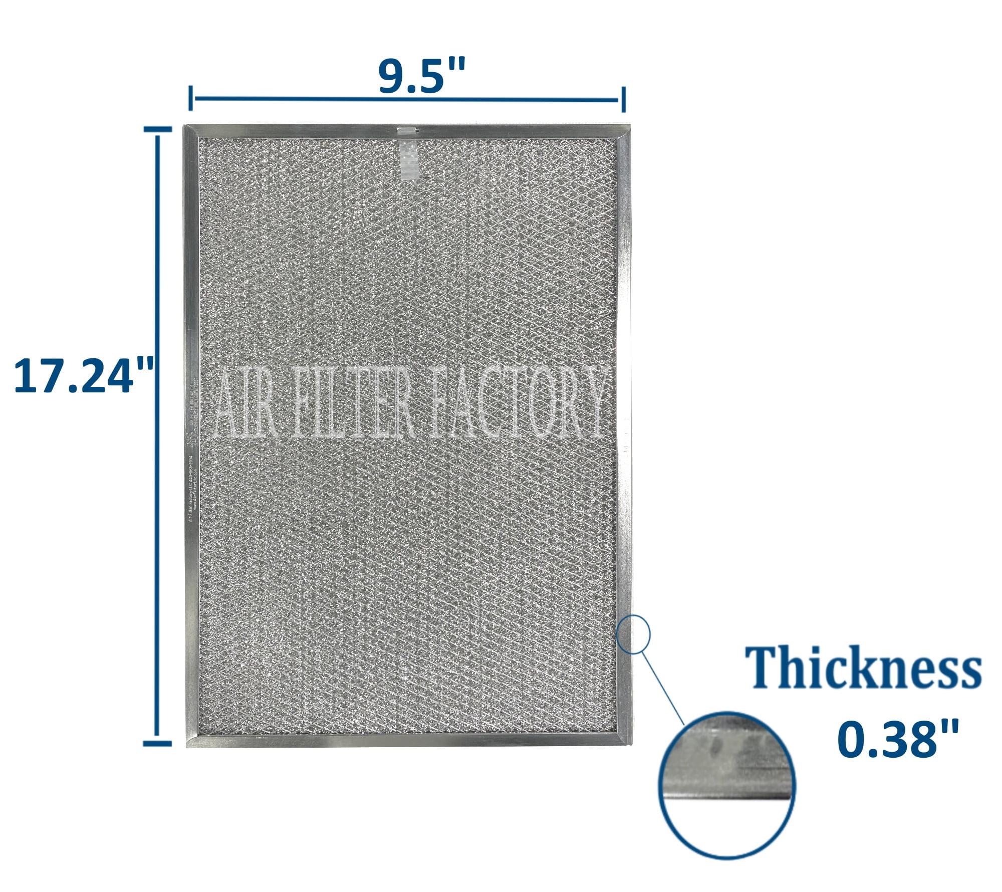 Air Filter Factory Replacement for WB2X2158 Aluminum Mesh Grease Range Hood Filters 2 Pack