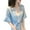 Blue, variant on Shawl Top Solid Color Breathable See-through Friendly to Skin Sun Protection Dress-up Chiffon Summer Women Shawl Top Clothing for Women