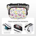 thumbnail image 5 of Rateoe Undersea Seahorse Print Fanny Pack Belt Bag for Women and Men, Square Double-Layer Waterproof Waist Pack with Adjustable Strap for Hiking, Jogging, Cycling, 5 of 9