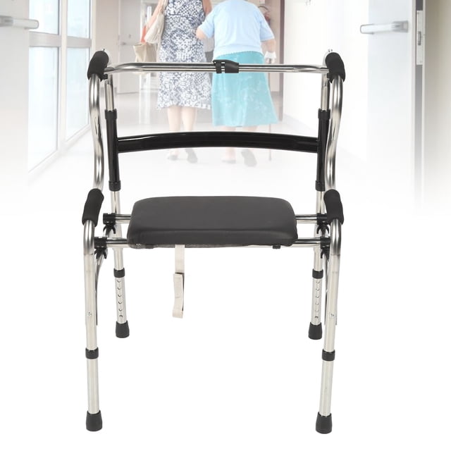 Déambulateur pour Aînés, Aide pour Se Lever 6 Hauteurs Réglables Déambulateur Pliant 2 Modes de Marche pour Aînés