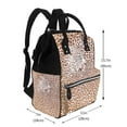 thumbnail image 2 of Pofeuu Leopard Brown Print Diaper Bag Backpack, Multifunction Travel Pack Maternity Baby Changing Bags, Large Capacity, Waterproof, 2 of 6