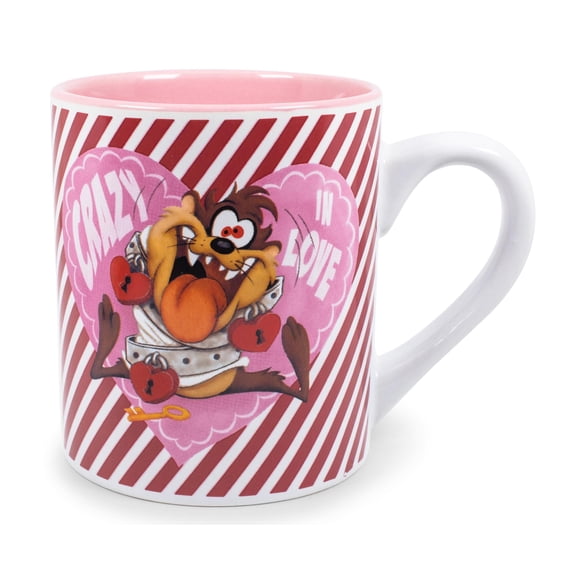 Looney Tunes Taz "Crazy In Love" Ceramic Mug | Holds 14 Ounces | Toynk Exclusive
