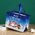 thumbnail image 3 of HJQEQVD Christmas Tote Bags with Handle Large Christmas Gift Bag Reusable Non-Woven Grocery Shopping Totes Merry Christmas Words Santa Treat Bags for Xmas Holiday Gift Wrapping Shopping 12.8" x 9.8", 3 of 5