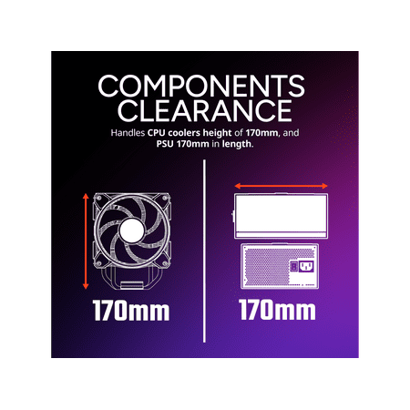 Cooler Master Elite 502 ATX High Airflow Minimalist PC Case, 410mm GPU Max, Compatible RTX 5090|RX 7090 XT, 360mm AIO Max, Type C, Tempered Glass, Triple 120mm aRGB PWM Fan, Intakes Grill