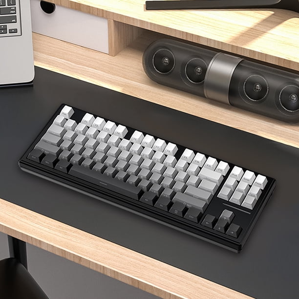 Teclado personalizado M87, útil teclado inalámbrico Compatible con Bluetooth de tres modos