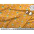 thumbnail image 3 of Soimoi Silk Fabric Cake Slice & Coffee Beverages Printed Fabric 1 Yard 42 Inch Wide, 3 of 3