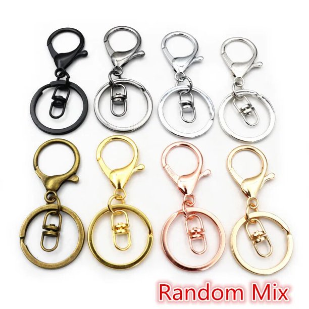 5-10 piezas de gancho de presión, broches de gatillo, hebillas para llaveros, ganchos de langosta, ganchos para collar, cierre de llavero, suministros de joyería