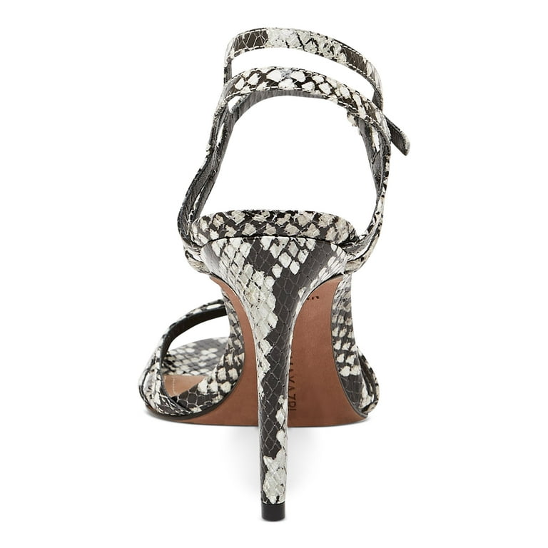 BCBG MAXAZRIA Womens White Snake Adjustable Strap Strappy BCBG MAXAZRIA Womens White Snake Adjustable Strap Strappy
