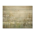 thumbnail image 3 of Designart "Green Beige peaceful Meadows II" Abstract Botanicals Print on Natural Pine Wood, 3 of 5