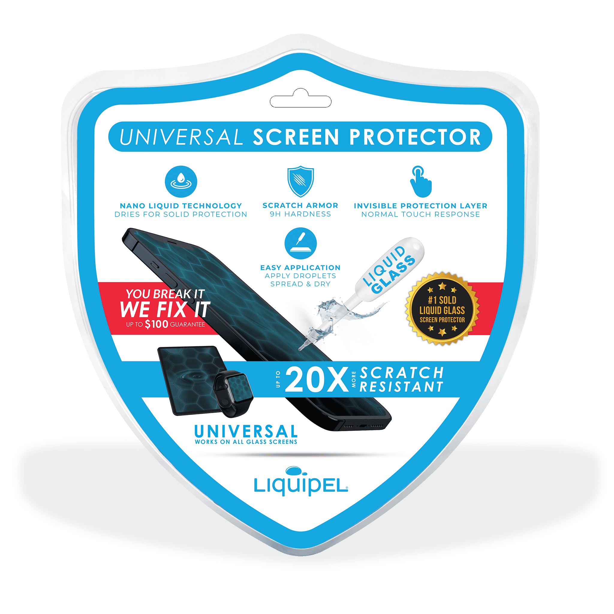 Liquipel Universal Liquid Glass Screen Protection 100 dollar Screen Repair Guarantee