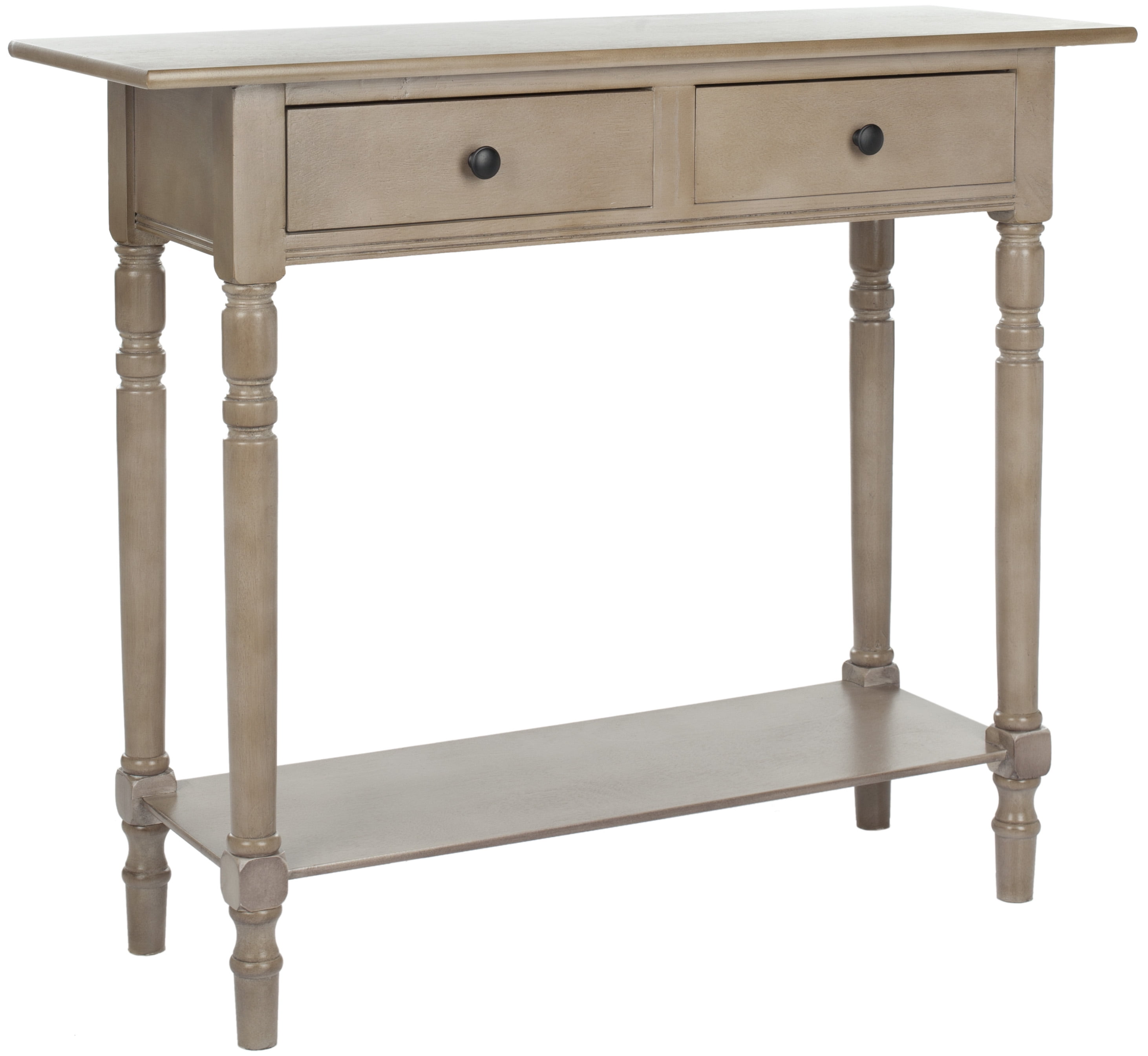 SAFAVIEH Rosemary Solid Contemporary 2 Drawer Console with Shelf, Vintage Grey