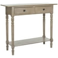 thumbnail image 2 of SAFAVIEH Rosemary Solid Contemporary 2 Drawer Console with Shelf, Vintage Grey, 2 of 5