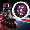thumbnail image 3 of Eigraketly Ruedas de patinete de 2 piezas, 100mm, aluminio, 5 radios, bujes de monopatín, rodillo, piezas deportivas portátiles para exteriores, patinar Rosa roja Eigraketly OD021911-04, 3 of 6