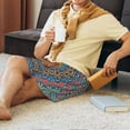 thumbnail image 6 of Kdxio Mandala Print Mens Sleep Shorts Bottoms Soft Comfy Pajama Wear Pants with Drawstring Pockets, 6 of 7