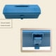 thumbnail image 2 of Riwesomey Herramientas Caja de acero de hoja de estructura portátil y fuerte práctica para piezas de repuesto Amplia aplicación Artesanía Herramientas y ferretería Azul 370*160*120, 2 of 6