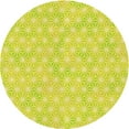 thumbnail image 1 of Ahgly Company Indoor Round Patterned Golden Brown Yellow Area Rugs, 6' Round, 1 of 6