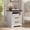 White, variant on IFMUST Farmhouse Nightstand with Charging Station and 2 Drawers, Rustic End Table with Barn Door & Open Shelf for Bedroom, Living Room, Grey