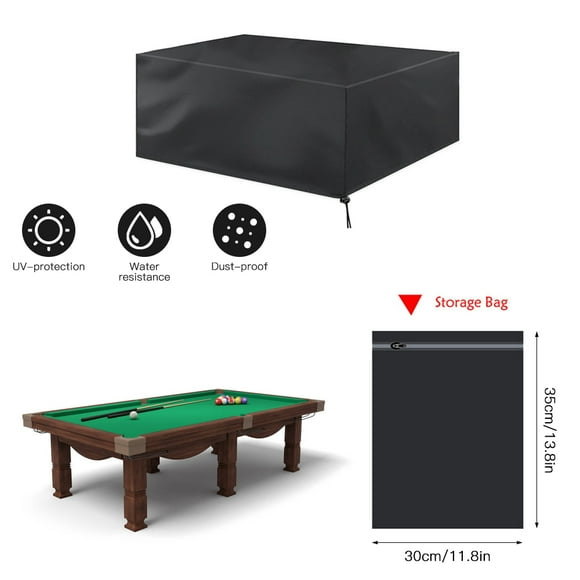 Furniture 9ft Waterproof Billiard Table Cover Folding Pool Table Cover Dustproof Cover Moisture Resistant Durable Oxford Furniture Protection Case for Indoor Outdoor