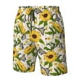 thumbnail image 4 of Fuzoiu Sunflowers And Butterflies Print Men's Beach Shorts,Men's Swim Trunks,Quick Dry Board Shorts with Pockets,Men's Bathing Suits for Surfing, Running, and Casual Wear-Large, 4 of 6