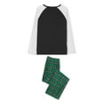 thumbnail image 6 of Christmas Family Pajamas Matching Set Long Sleeve Dinosaur Print Tops and Plaid Pants Sleepwear, 6 of 10