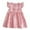 Pink, variant on REDARER Girls Plaid Flutter Sleeve Dress, Checkered Summer Casual Dress for Toddlers & Kids,5-6 Years