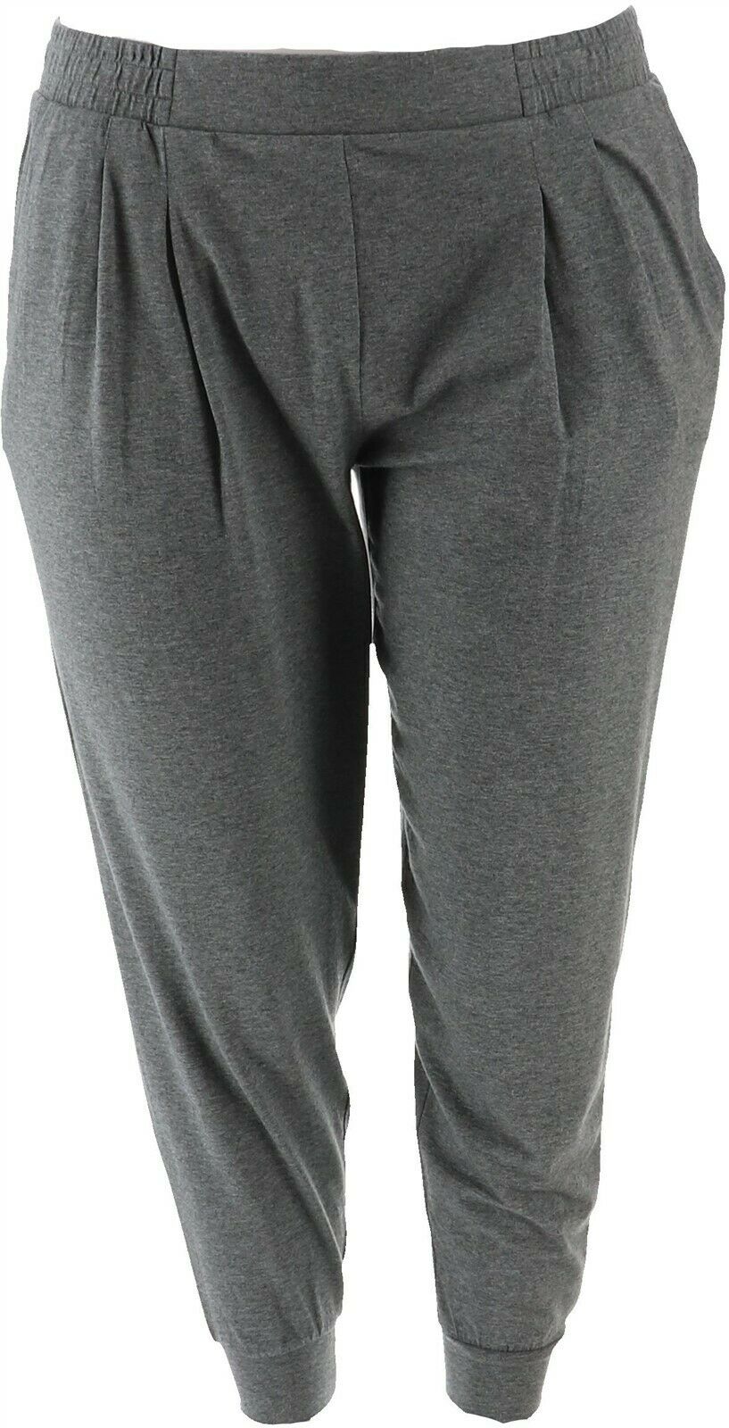 AnyBody Petite Cozy Knit Pleated Jogger 