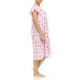 thumbnail image 3 of Ezi Women's Plus Cotton-rich Short Sleeve Darling Nightgown,4X,Pink, 3 of 5