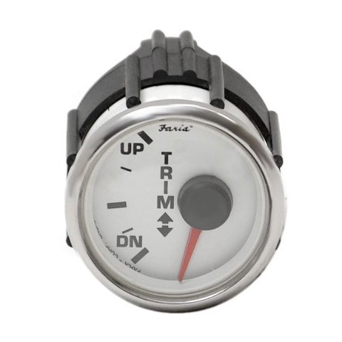 Faria Boat Trim Gauge GP7952A | Misty Harbor 2 Inch Silver White