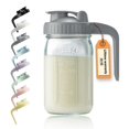 thumbnail image 1 of Jarra de vidrio Miradexic de 32 oz con tapa antiderrames y pico en V, 1 of 6