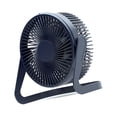 thumbnail image 4 of Rotating USB Desk Fan Portable Nightstand Tabletop Cooling Device Quiet Operation Work Office Dorm RV Truck Personal Supplies Black, 4 of 9