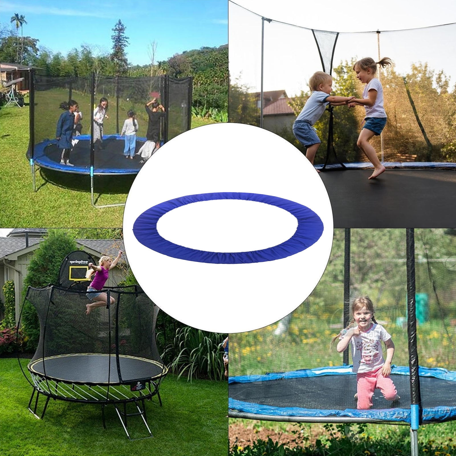 Trampoline Replacement Safety Pad, Trampoline Spring Cover Protection Pad, Waterproof, UV-Resistant Thickened Round Frame Pad, Cushioned Protection