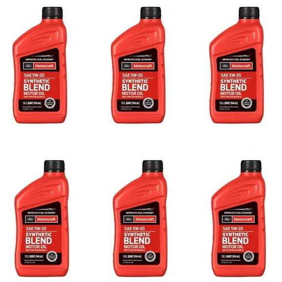 6 Quarts OEM FORD Premium Synthetic Blend Motor Oil MOTORCRAFT SAE 5W20 MPN #XO-5W20-Q1SP
